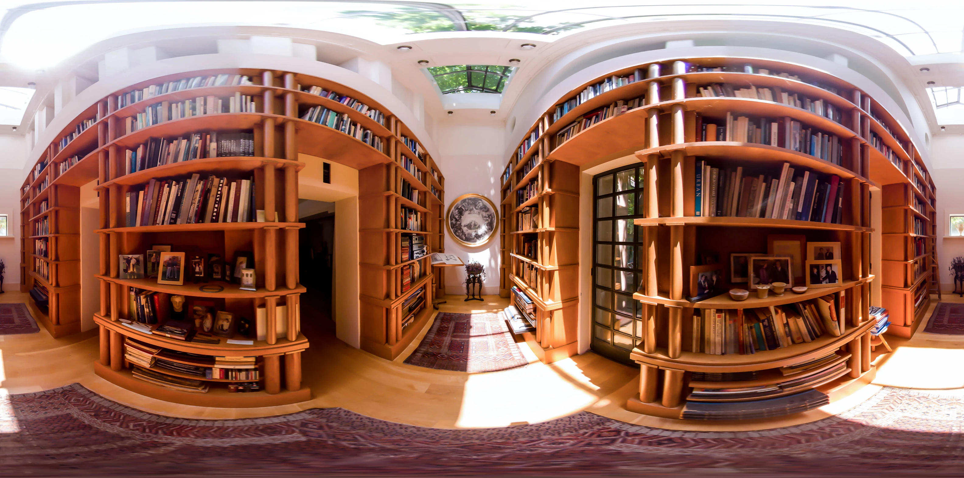 360-degree panorama of the library in the Michael Graves residence