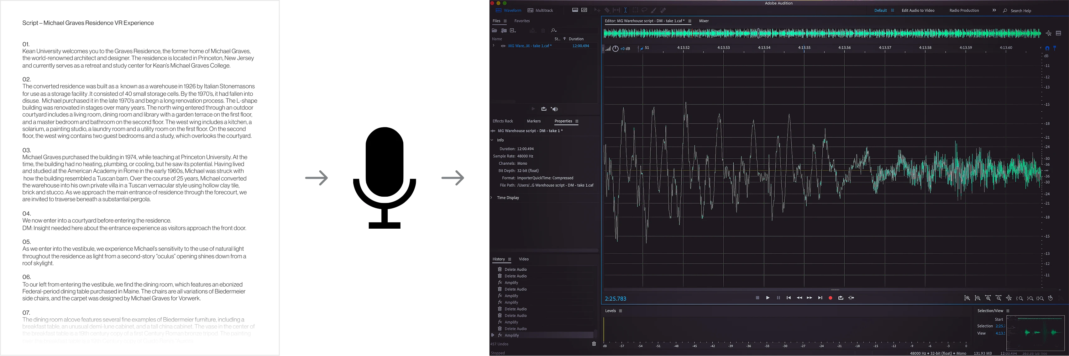 Drafting and recording the voiceover with stakeholders